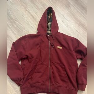 L.L. Bean Burgundy Zip-Up Hoodie Jacket